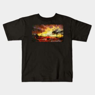 Train station with troubled skies Kids T-Shirt